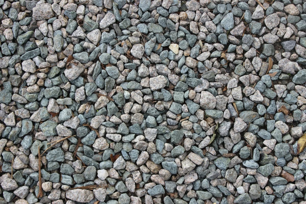 Close-up of grey landscape gravel